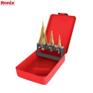 Set di 3 punte a spirale per trapano a gradini