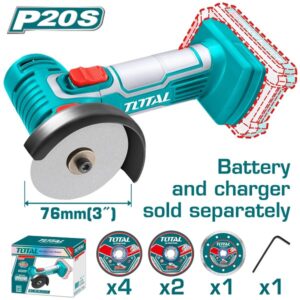 Smerigliatrice angolare 20V 76mm senza Batteria