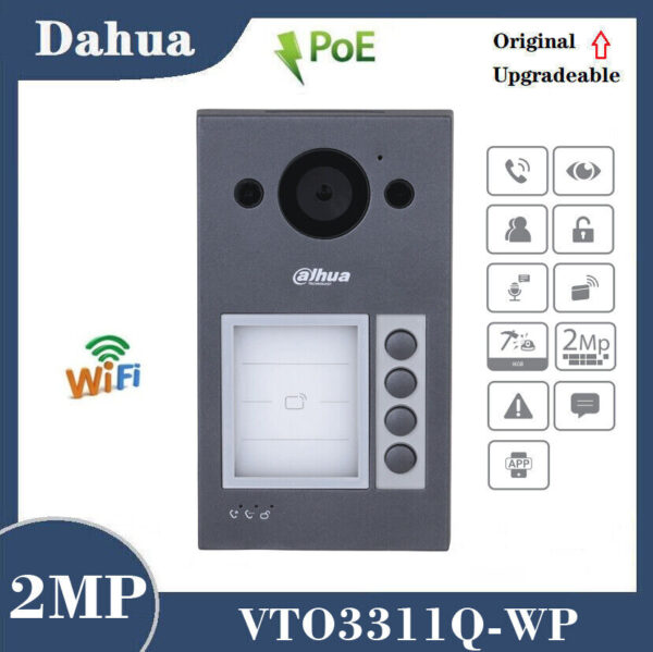 Posto esterno videocitofonico IP/Wi-Fi 4 Pulsanti