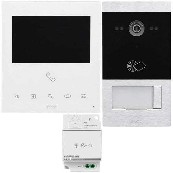 KIT Videocitofono Monofamiliare non espandibile da appoggio parete, Sistema 2 Fili V44 EASY - immagine 2