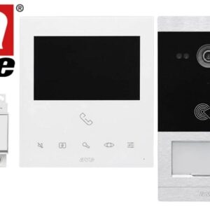 KIT Videocitofono Monofamiliare non espandibile da appoggio parete, Sistema 2 Fili V44 EASY