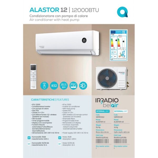 Climatizzatore Condizionatore Irradio BELAIR ALASTOR 12 - immagine 12