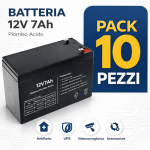 10pz Batteria Piombo 12V 7,2 Ah