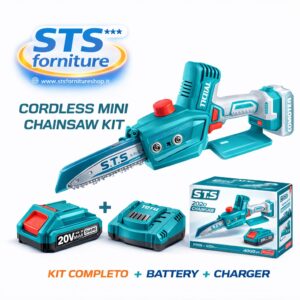KIT Sega a batteria 20v 15cm+Batteria 20V 2Ah+caricapabberie rapido