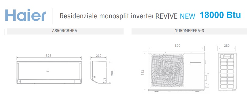 Climatizzatore HAIER REVIVE WiFi 18000 Btu Inverter A++ R32 - immagine 5