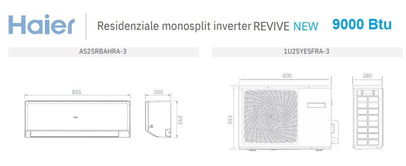 Climatizzatore HAIER REVIVE WiFi 9000 Btu Inverter A++ R32 - immagine 5